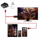 Wholesale USB to HDTV Cable HD Video Adapter to HDMI TV Projector Plug. MHL Screening Mirroring for Smartphones (Red)